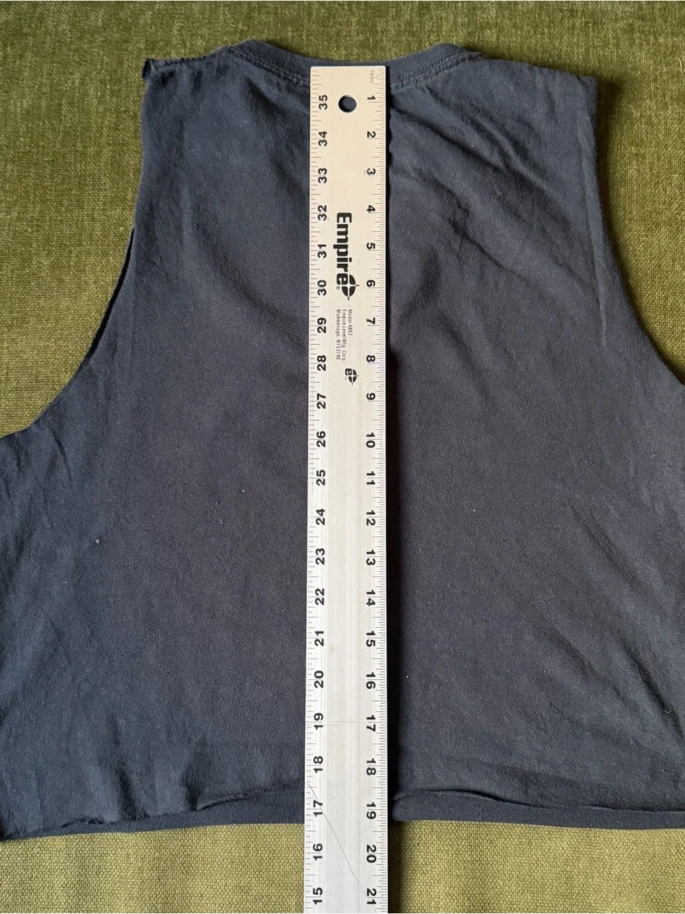 Black Sleeveless Logo Crop Tee with Yellow Print - Gymbro Workout T